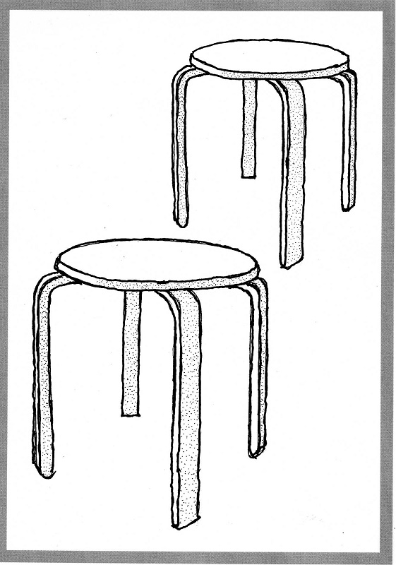 2 pcs -Frosta stool - kit from Kotte Toys - 2