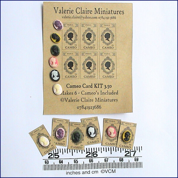 Kaméer på display  6st -  från Valerie Claire Miniatures - 2
