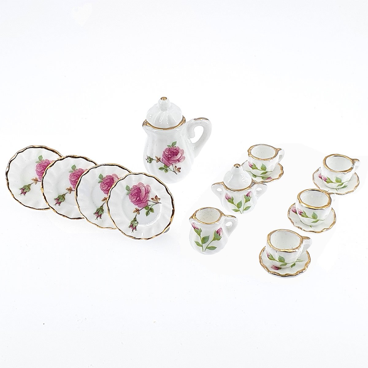 Kaffeservis 15 delar rosor