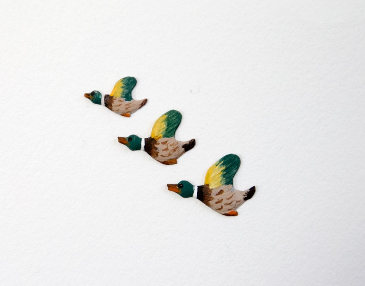 Three flying ducks (wall plaques)