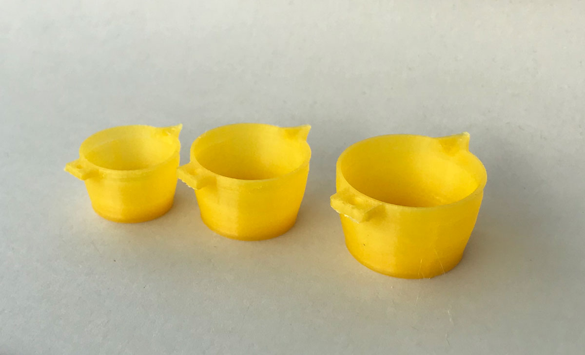 3 pcs kitchen bowles, yellow - from Nukkekoti Väinölä - 2