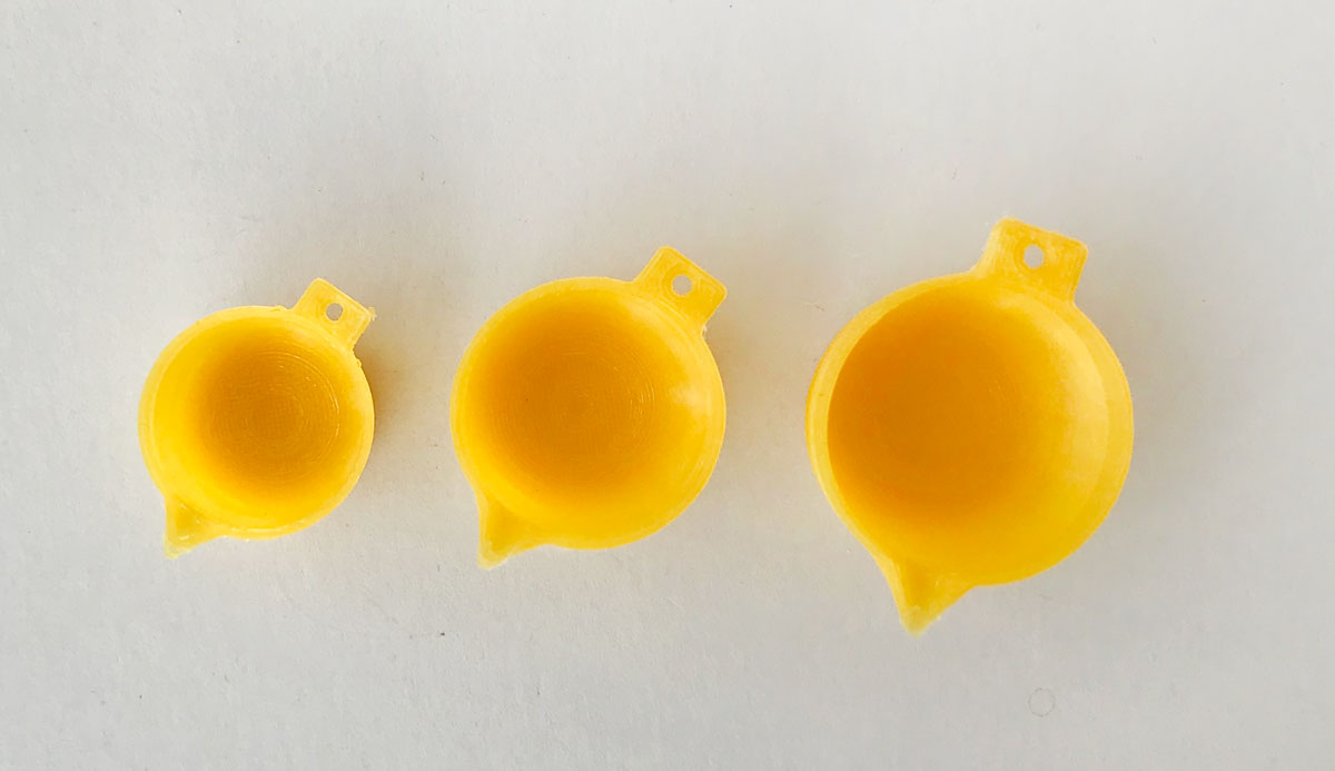 3 pcs kitchen bowles, yellow - from Nukkekoti Väinölä