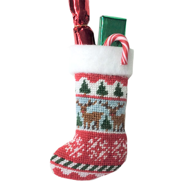 Broderikit julstrumpa: Ren 3,81cm