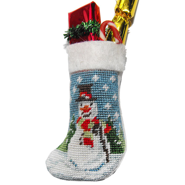 christmas stocking "snowman" embroidery kit, 3,81cm