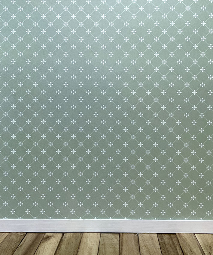 Wallpaper - Lantiv - turquoise - from Mormors  dockskåp