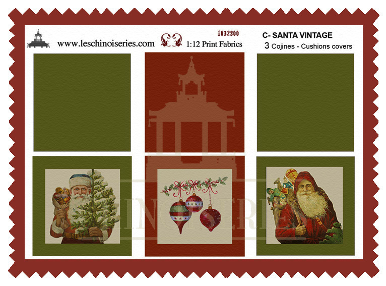 Santa vintage - kuddkit från Les Chinoiseries
