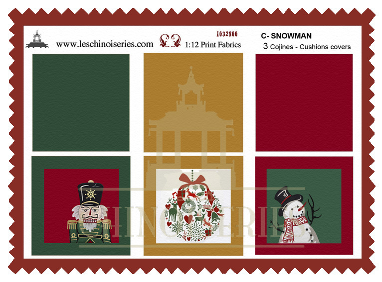 Snowman -&nbsp;cushions kit from Les Chinoiseries