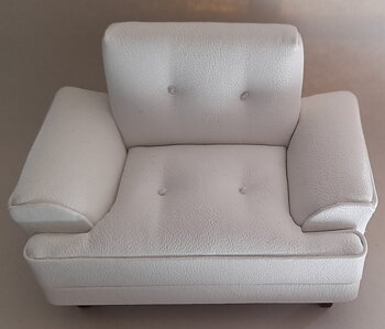 White leather armchair