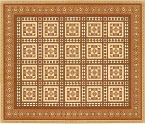 Flooring sheet "tiles" - 1 sheet