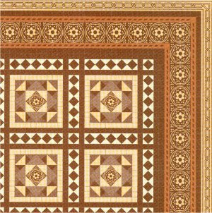 Flooring sheet "tiles" - 1 sheet - 2