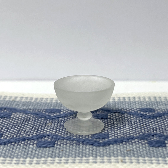 Bowl, frosted, white