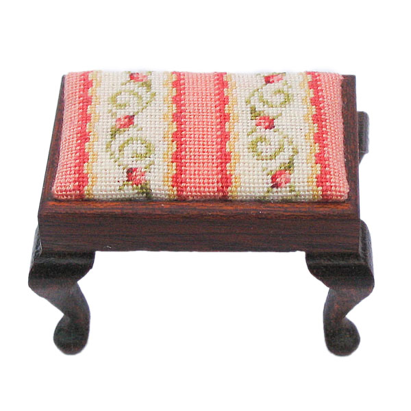 Embroidery kit: Juliette Footstool, 4.5 cm x 3 cm.