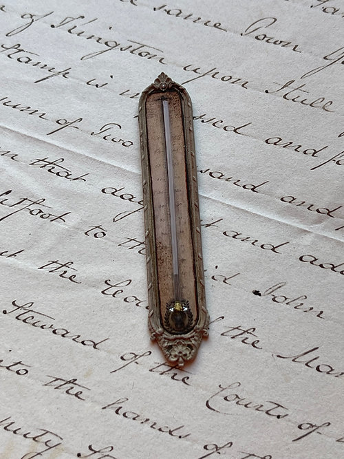 Fransk barometer - omålad i metall - från Alison Davies