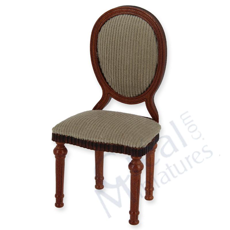 Chair L - XVI grey velvet cherrywood
