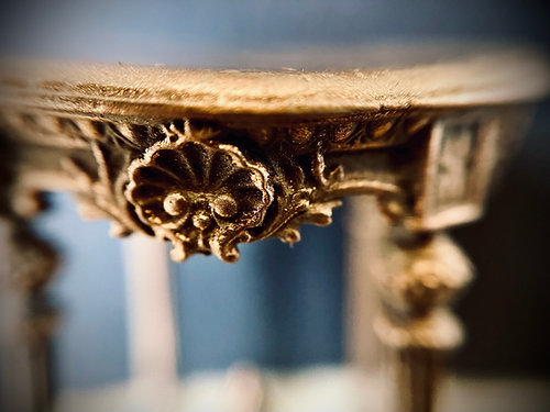 Louis XVI French Round Side Table late 18th century - unfinished metal - from Alison Davies - 2