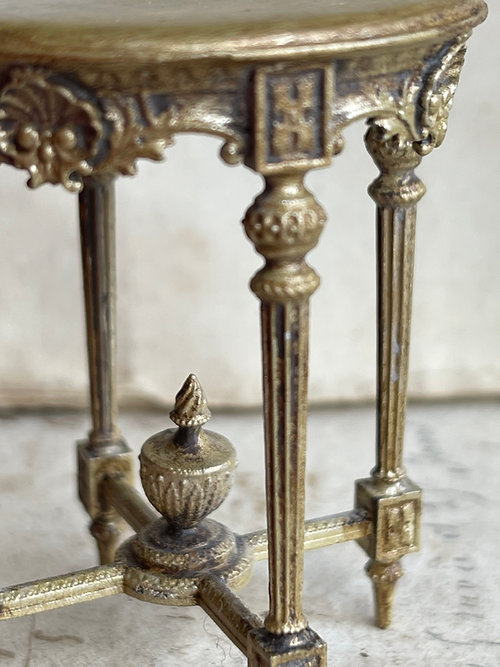Louis XVI French Round Side Table late 18th century - unfinished metal - from Alison Davies - 3