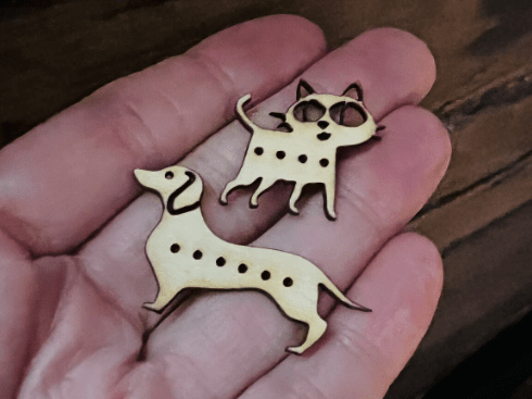 trähund - byggsats i plywood-från Nukkekoti Väinölä
