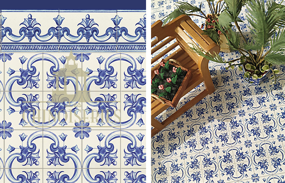 Montjuic - tile floor from Les Chinoiseries