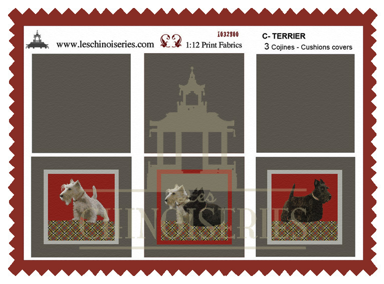 Terrier -&nbsp;cushions kit from Les Chinoiseries