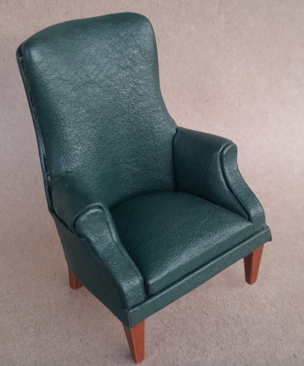 Green leather Porter's chair