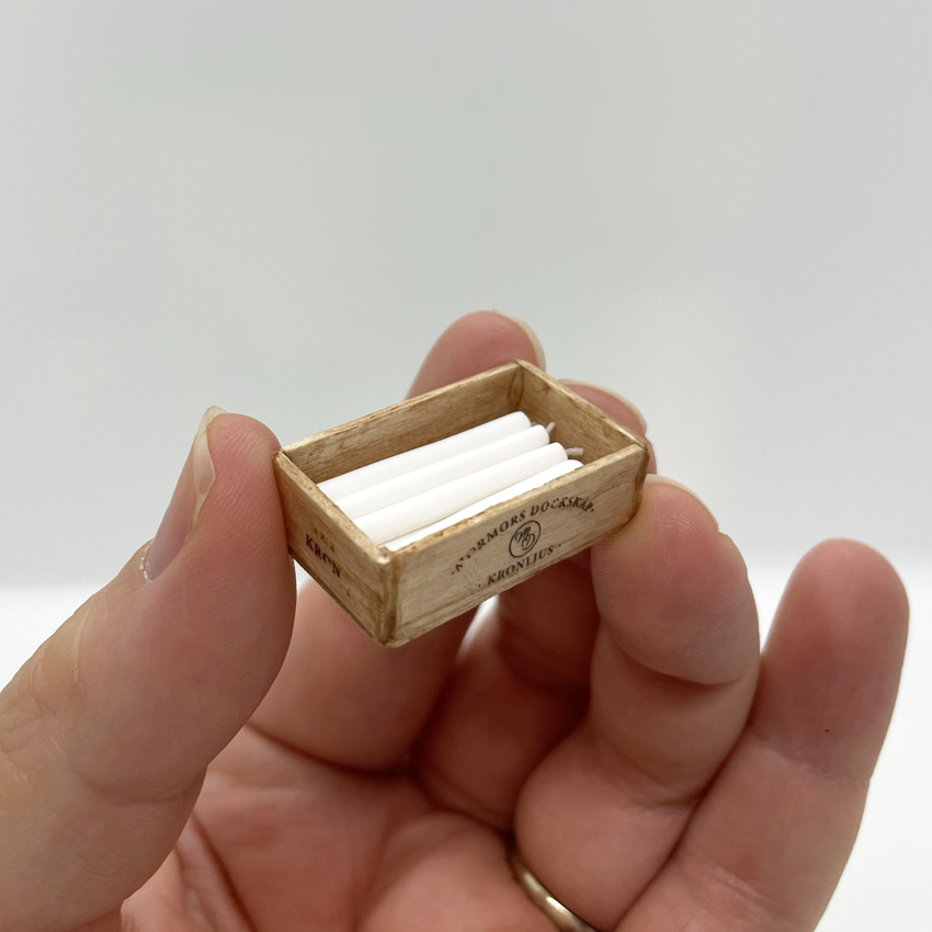 Wood box with candlelights - from Mormors Dockskåp - 3