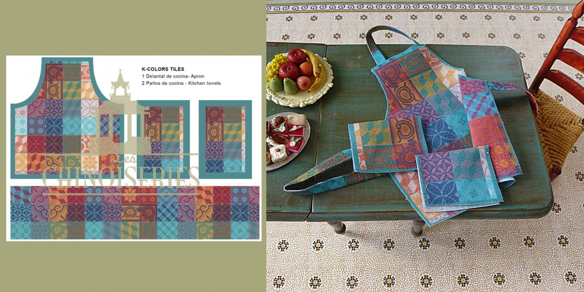 Apron -  checked- kit from Les Chinoiseries