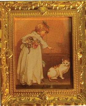 Picture , Golden frame