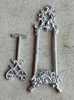 12th scale Free standing picture frames - small - unfinished metal - from Alison Davies