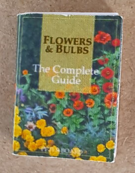 Book, flowers and bulbs