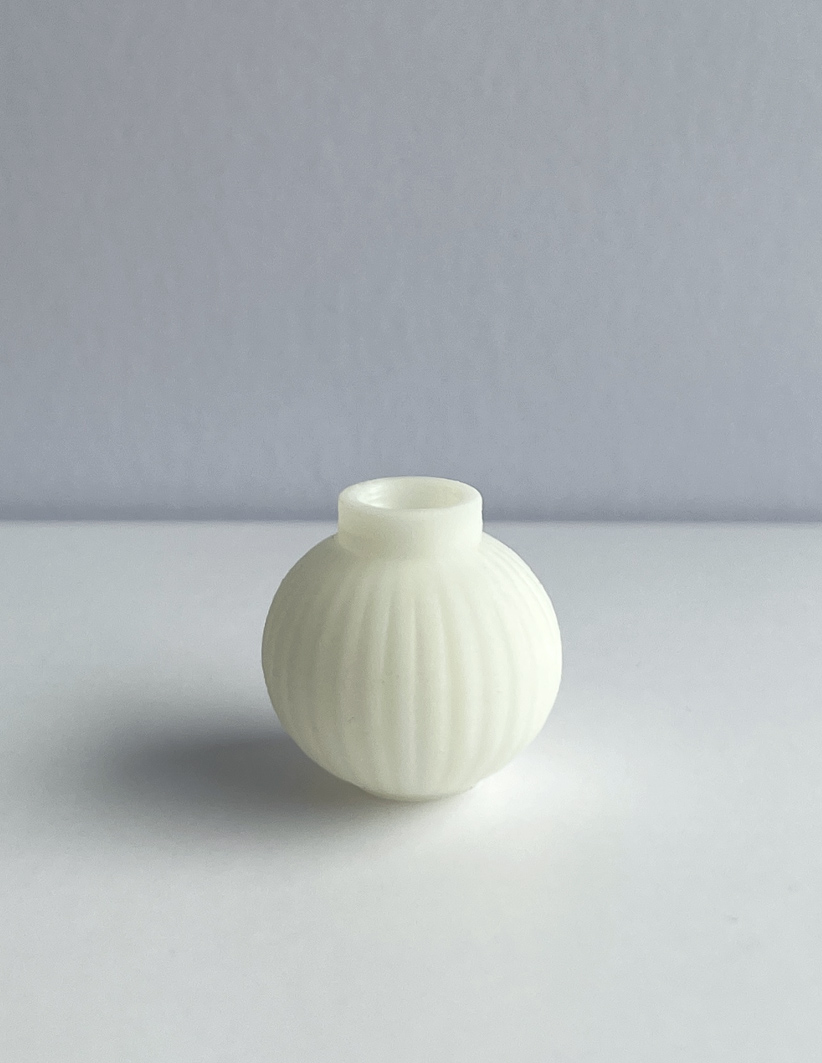 Vase round  White - from Mormors Dockskåp