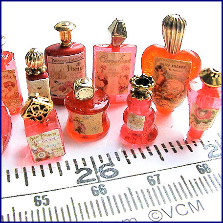 Material for perfume bottles - Rouge red- kit from Valerie Claire Miniatures - 2