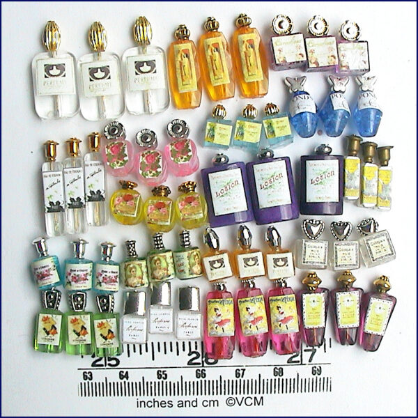 Material till 50 parfymflaskor -  kit från Valerie Claire Miniatures