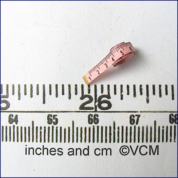 HIGH DETAIL TINY TAPE MEASURE – PINK- from Valerie Claire Miniatures
