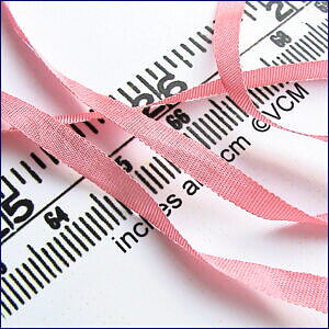 Pink silk ribbon, 5 mm, 1 m