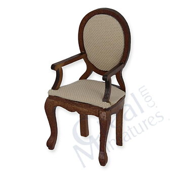 Chair L - XVI grey velvet cherrywood