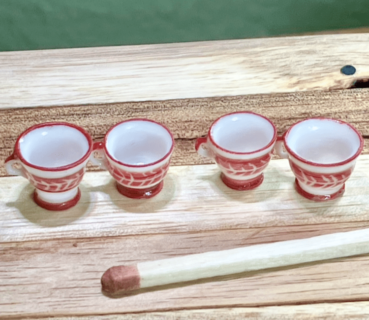 Coffecup Ceramic red 1 pcs- handmade by Minimalen Krukmakeri