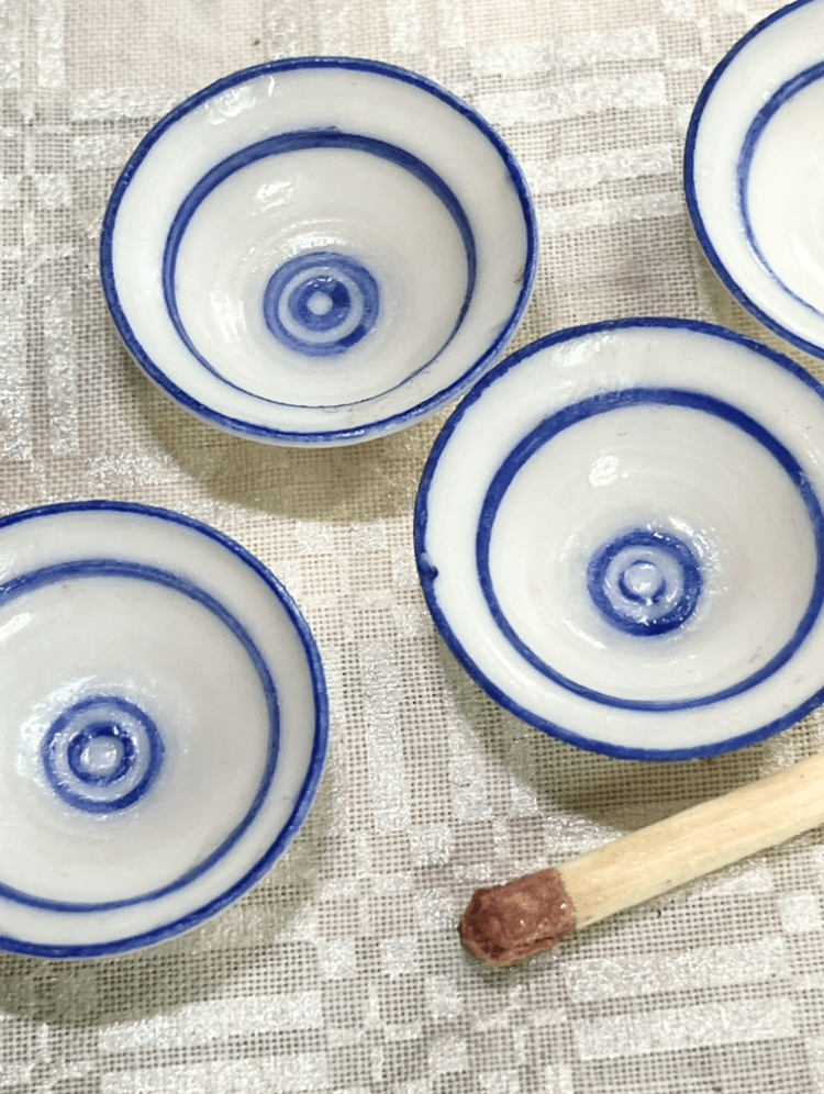 Soupbowl Ceramic blue 1 pcs- handmade by Minimalen Krukmakeri