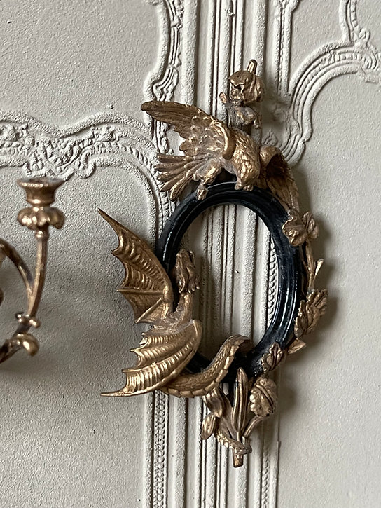 Venetian Rococo dragon and bird mirror frame- unpainted - - from Alison Davies
