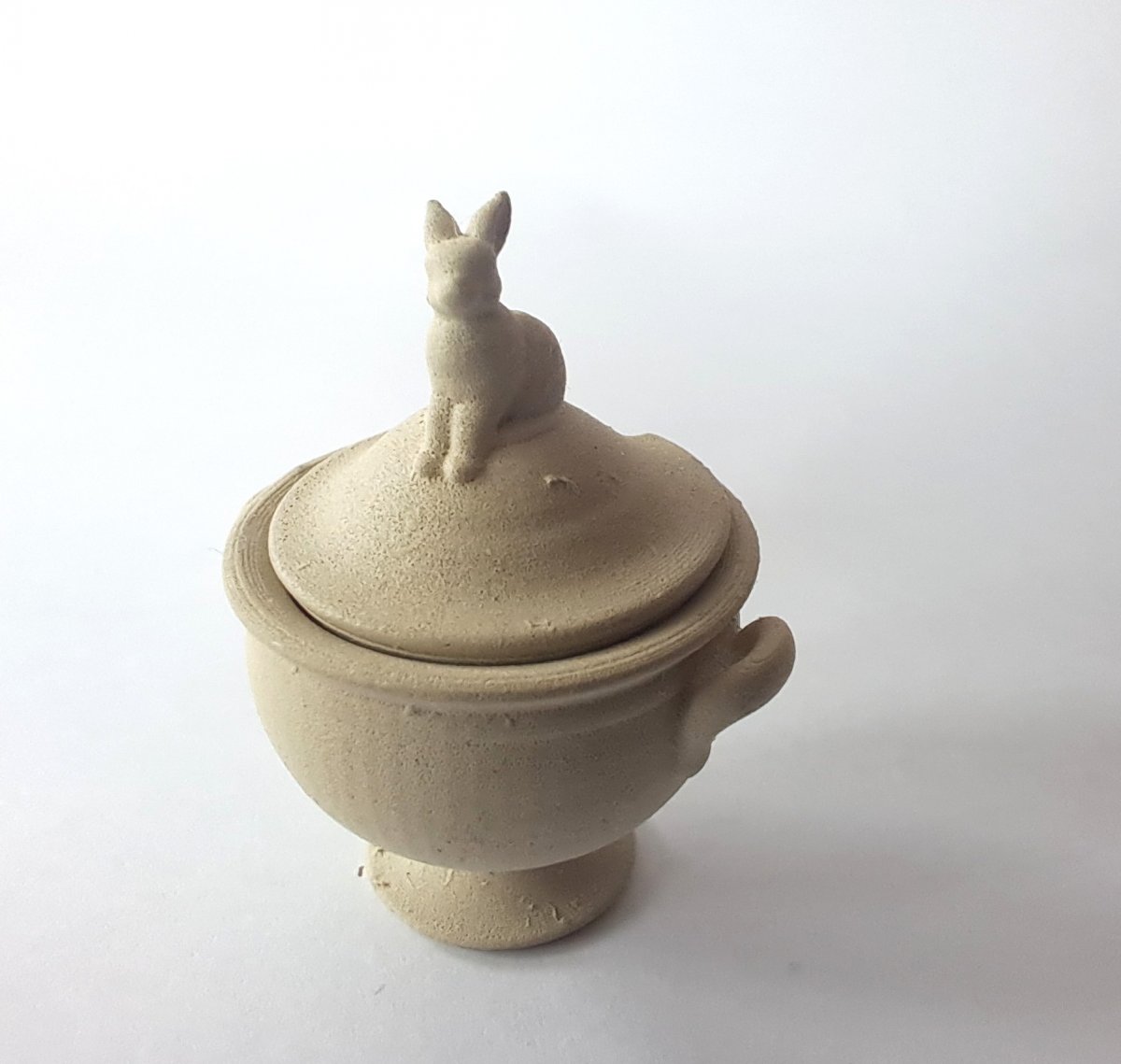 Bunny on Tureen- small - unfinished -  from Alison Davies