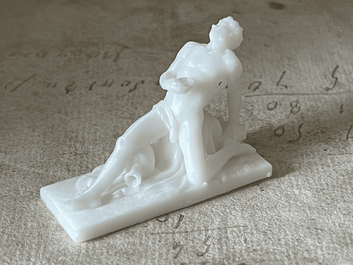 Drunken Faun Sculpture- unpainted resin from Alison Davies