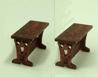 Tudorbänkar - byggsats i skala 1:48