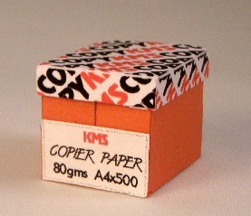 Box with copy paper red