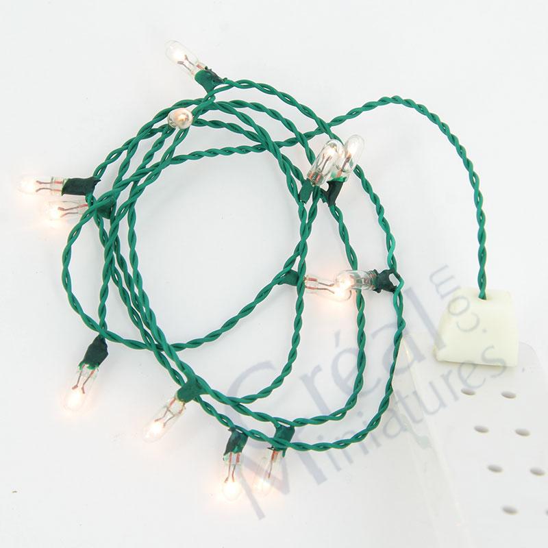 Lamps with cord for Christmas tree, 12 pcs