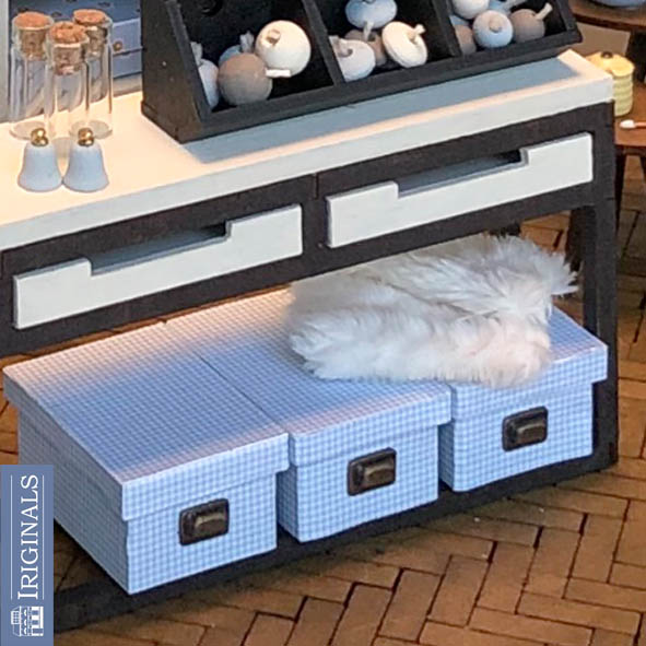 Two storage boxes, low
