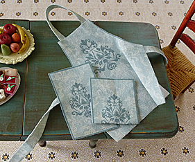 Förkläde -toile Damask - kit från Les Chinoiseries