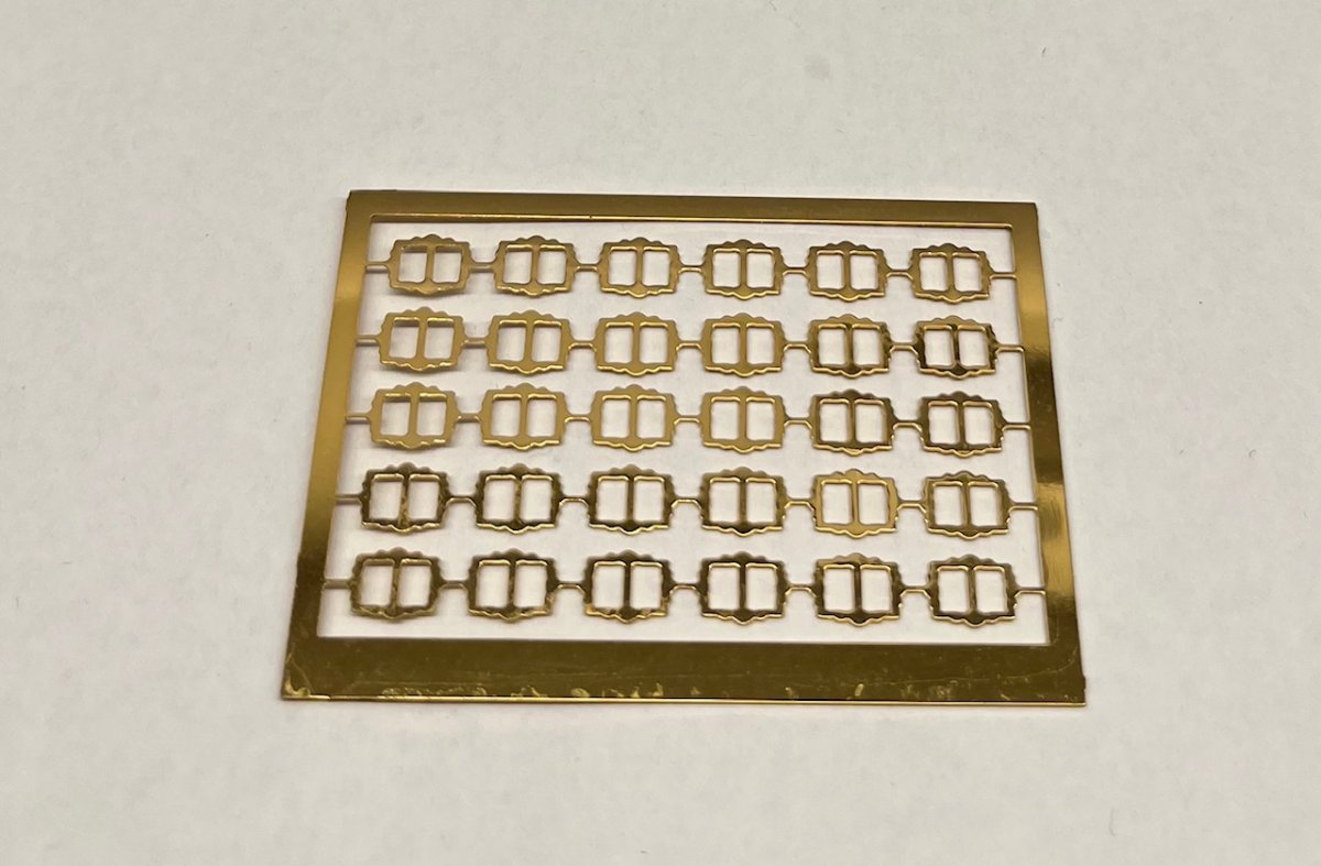 Buckle gold square 30pcs