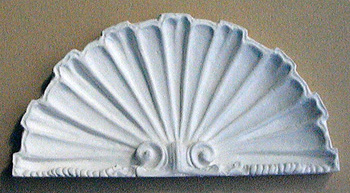 Overdoor or window-  hard casting plaster
