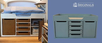 Bed with drawers and cabinets- kit from Iriginals