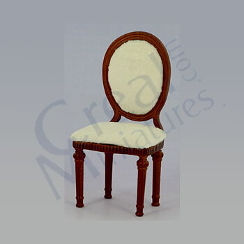 Chair L - XVI beige velvet cherrywood