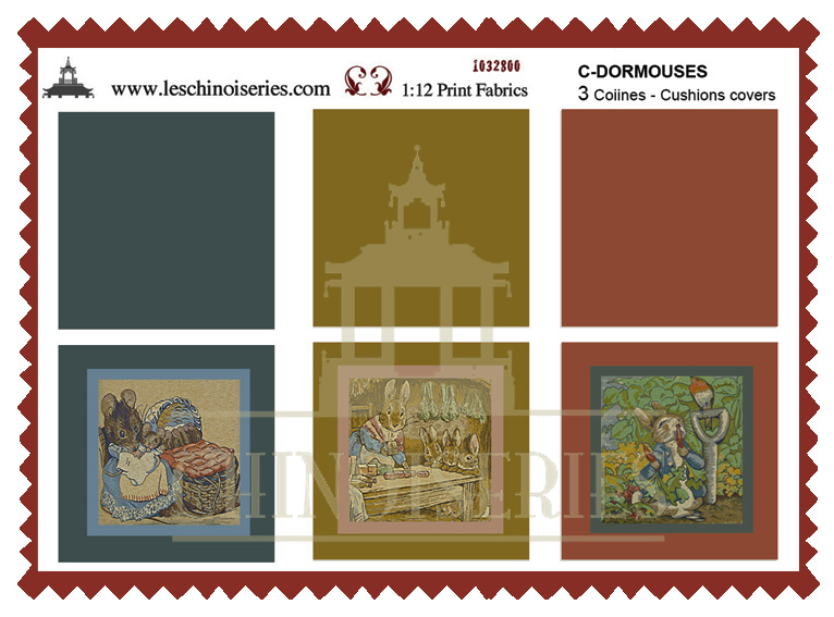 Dormouse-&nbsp;cushions kit from Les Chinoiseries